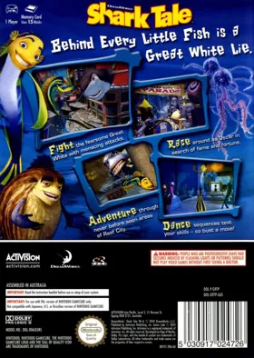 DreamWorks Shark Tale box cover back